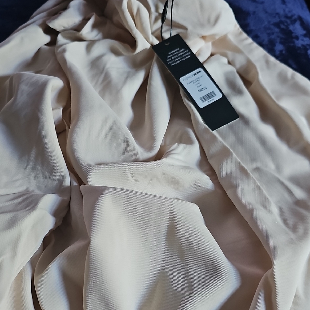 Fashion Nova Elegant Cream Robe